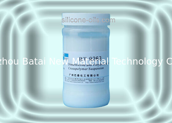 Hệ thống treo polyme liên kết chéo silicone màu trắng sữa BT-9268 với hiệu ứng chống nhăn