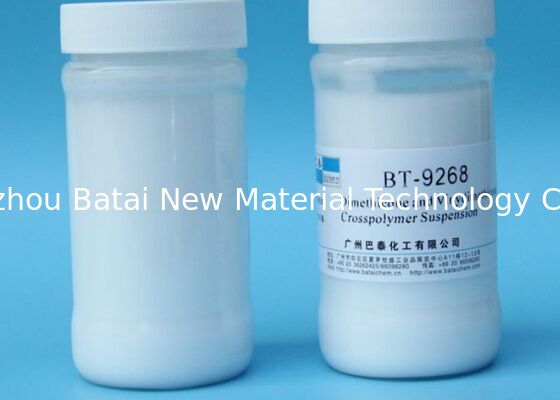 Hệ thống treo polyme liên kết chéo silicone màu trắng sữa BT-9268 với hiệu ứng chống nhăn