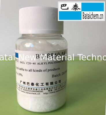 Sáp bóng rắn màu trắng trong suốt với điểm nóng chảy 75 ℃ và tạo thành màng