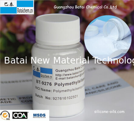 Bột hình cầu rắn màu trắng Polymethylsilsesquioxan làm giảm độ dính của công thức