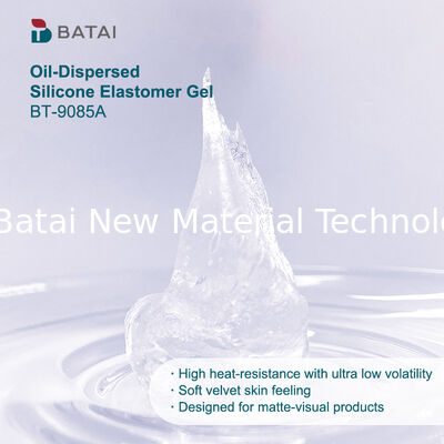 D5-Free silicone elastomer gel với công thức không dễ bay hơi và hiệu ứng làm mờ nhẹ cho bùn môi